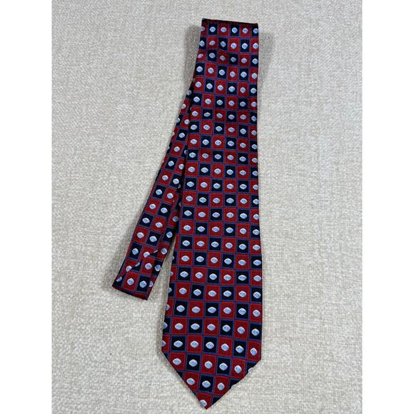 Pfizer Men Red 100% Silk Little Blue Pill Novelty 59x3.5 Inch Neck Tie Humor